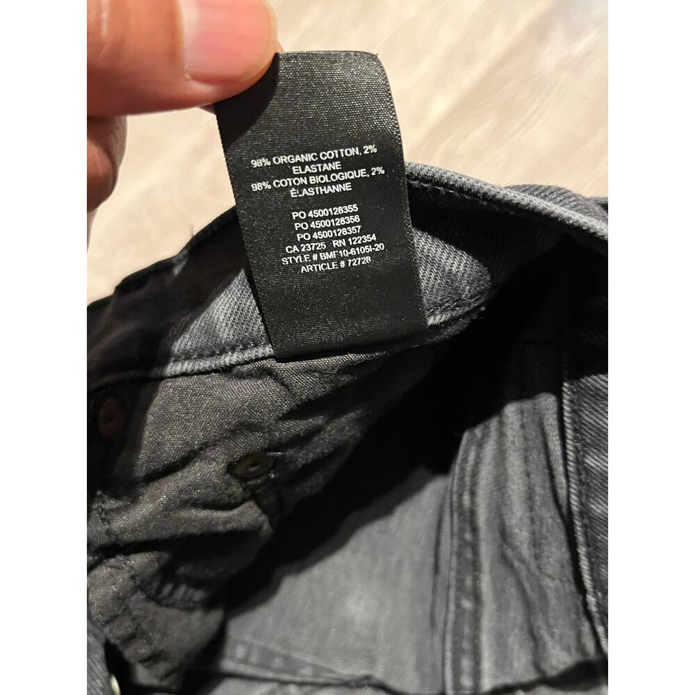 Denim Forum - Arlo High Rise Straight Cropped Raw Hem /Black / 25 - Picture 8 of 8